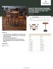 Lancaster Table & Seating 3492424WAB2B Specsheet