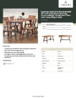 Lancaster Table & Seating 3493060NAT30 Specsheet