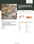 Lancaster Table & Seating 3493096NAT37 Specsheet