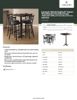 Lancaster Table & Seating 349B3030EXBK Specsheet