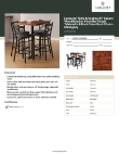 Lancaster Table & Seating 349B3030MXBK Specsheet