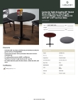 Lancaster Table & Seating 349C36RC303S Specsheet