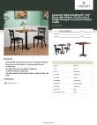 Lancaster Table & Seating 349D2430WOCR Specsheet