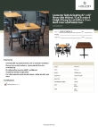 Lancaster Table & Seating 349D3030WOCR Specsheet Lancaster Table & Seating 349D3030WOCR Specsheet