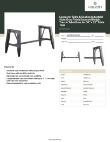 Lancaster Table & Seating 349TB72GRY30 Specsheet