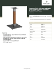 Lancaster Table & Seating 349TBINDWA30 Specsheet