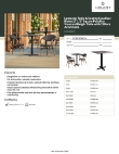 Lancaster Table & Seating 427BA28SBKPA Specsheet