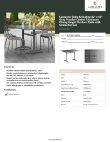 Lancaster Table & Seating 427CAU3248GY Specsheet