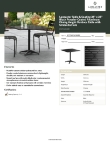 Lancaster Table & Seating 427CAU3636BK Specsheet