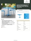 Lancaster Table & Seating 427CAU3636BL Specsheet