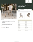 Lancaster Table & Seating 427CSRTBSGRW Specsheet