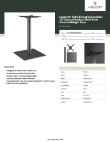 Lancaster Table & Seating 427TB1818SQDN Specsheet