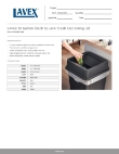 Lavex 475SQLD25BK Specsheet Lavex 475SQLD25BK Specsheet