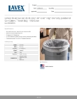 Lavex Janitorial 502386022CL Specsheet