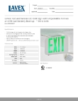 Lavex Industrial 6952RGEXIT Specsheet