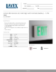 Lavex Industrial 6952SGEXIT Specsheet