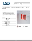Lavex Industrial 6952SREXIT Specsheet