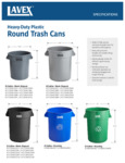 Lavex Round Trash Cans 
