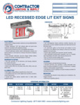 LED RECESSED EDGE LIT EXIT SIGNS Spec Sheet