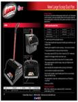 Libman 5371168 Large Dust Pan Spec Sheet