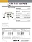 Lifetime 44-Inch Round Picnic Table
