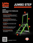 Little Giant Jumbo Step Fiberglass Ladder Spec Sheet