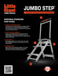 Little Giant Jumbo Step Ladder Spec Sheet Little Giant Jumbo Step Ladder Spec Sheet