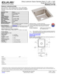 Elkay LR1720 Spec Sheet
