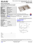Elkay LR3322 Spec Sheet Elkay LR3322 Spec Sheet