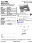 Elkay LRAD172055 Spec Sheet