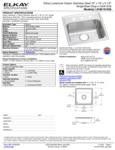 Elkay LRAD191855 Spec Sheet