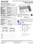 Elkay LRAD1918653 Spec Sheet Elkay LRAD1918653 Spec Sheet