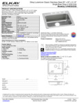 Elkay LRAD2522553 Spec Sheets