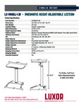 Luxor lectern spec sheet