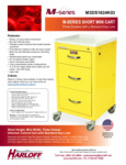 M-SERIES SHORT ISOLATION MINI CART, THREE DRAWERS, KEY LOCK, (MINI LINE) spec sheet M-SERIES SHORT ISOLATION MINI CART, THREE DRAWERS, KEY LOCK, (MINI LINE) spec sheet