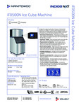 Manitowoc iF0500N Ice Machine Specs Manitowoc iF0500N Ice Machine Specs
