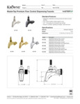MasterTap Premium Flow Control Dispensing Faucets Spec Sheet MasterTap Premium Flow Control Dispensing Faucets Spec Sheet