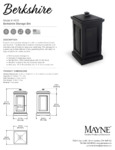Mayne Berkshire Storage Bin Spec Sheet