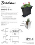 Mayne Bordeaux Trough Planter Spec Sheet