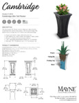 Mayne Cambridge 28in Tall Planter Spec Sheet
