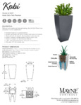 Mayne Kobi 32 Inch Tall Planter Spec Sheet