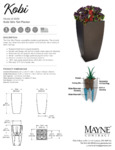 Mayne Kobi 38 Inch Tall Planter Spec Sheet
