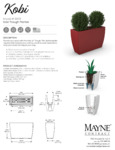 Mayne Kobi Trough Planter Spec Sheet