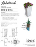 Mayne Lakeland 28 Inch Tall Planter Spec Sheet