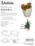 Mayne Modesto 20 Inch Round Planter Spec Sheet