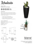 Mayne Modesto 32 Inch Tall Planter Spec Sheet