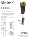 Mayne Nantucket 32in Tall Planter Spec Sheet Mayne Nantucket 32in Tall Planter Spec Sheet