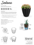 Mayne Sedona 18in Round Planter Spec Sheet Mayne Sedona 18in Round Planter Spec Sheet