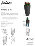 Mayne Sedona 28in Tall Planter Spec Sheet