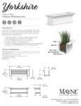 Mayne Yorkshire 3ft Window Box Spec Sheet